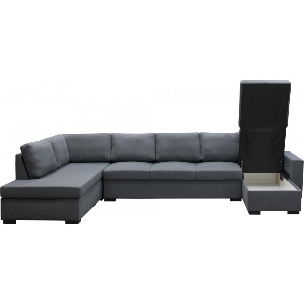 U-sofa Solna vendbar - 367 cm - mørk grå U-sofa Solna vendbar - 367 cm - mørk grå