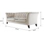 Sofa 3-seter Chesterfield Bl� - Milton