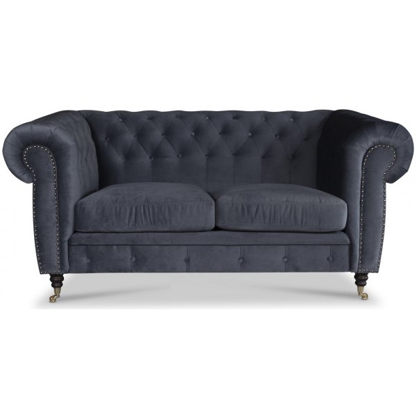 Sheffield Chesterfield 2-seter - Gr� (fl�yel)