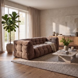 Bill 3-seters sofa - brun chenille (Milton New 04)