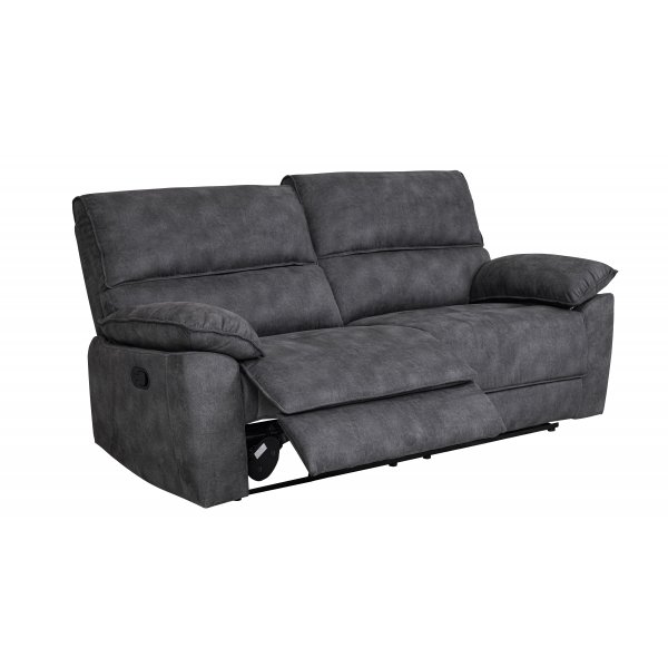 2-seters lenestolsofa ekstra bred i gr�tt - 197 cm