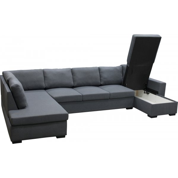 U-sofa Solna vendbar - 367 cm - mørk grå U-sofa Solna vendbar - 367 cm - mørk grå