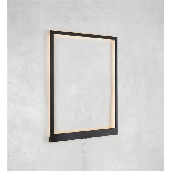Rammevegglampe 70x50 cm - Svart Rammevegglampe 70x50 cm - Svart
