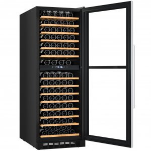 Stor frittstående vinkjøler 163 flasker | 2 temperatursoner | Stillegående Stor frittstående vinkjøler 163 flasker | 2 temperatursoner | Stillegående