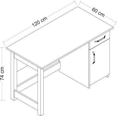 Naturlig skrivebord 120 x 60 cm - Hvit Naturlig skrivebord 120 x 60 cm - Hvit
