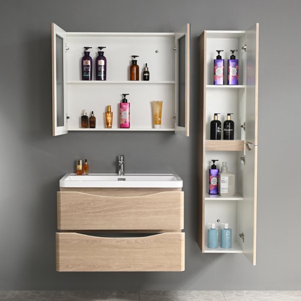 Baderomssett - Sydney 80 cm | treimitasjon | moderne og med smart oppbevaring Baderomssett - Sydney 80 cm | treimitasjon | moderne og med smart oppbevaring