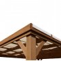 Trepergola i mørkebrun furu - Søyler og bjelker - 365x300 cm, høyde 215 cm Trepergola i mørkebrun furu - Søyler og bjelker - 365x300 cm, høyde 215 cm
