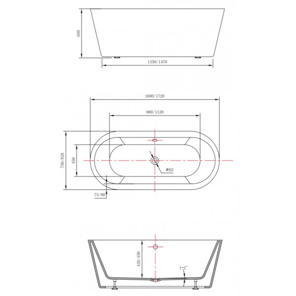 Gaia badekar - 160-172 cm Gaia badekar - 160-172 cm