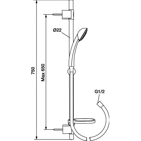 FM Mattsson Dusjapparat 9000E Krom