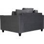 Stor lenestol i m�rkegr� fl�yel - 138 cm bred