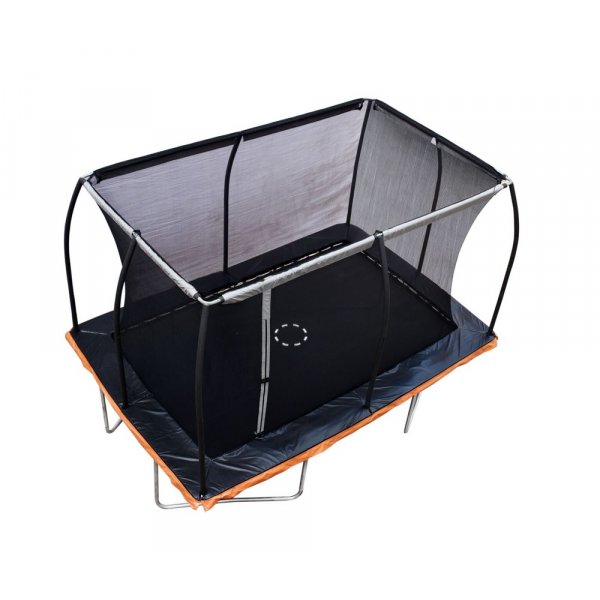Rektangulær trampoline med sikkerhetsnett - 366 x 244 cm + Jordanker 40 cm - 4 stk Rektangulær trampoline med sikkerhetsnett - 366 x 244 cm + Jordanker 40 cm - 4 stk