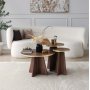 Sjampinjong sidebordsett �30/40 cm - Gull/valn�tt