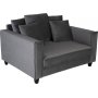 Stor lenestol i m�rkegr� fl�yel - 138 cm bred