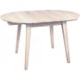 Spisebord Genova uttrekkbart 90-130x90 cm hvitvasket eik