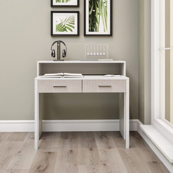 Skrivebord Maida uttrekkbart hvitt - 99 cm Skrivebord Maida uttrekkbart hvitt - 99 cm