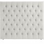 1 Nord sengegavl med knapper 180 x 120 cm - Gråbeige fløyel