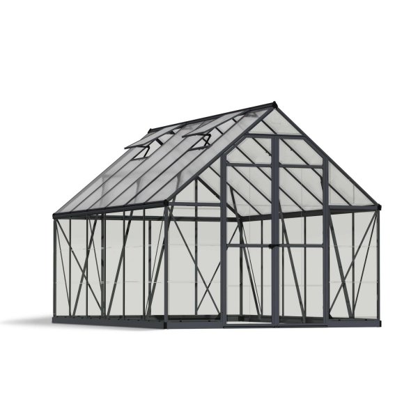 Balance drivhus, grå - 8,8 m² + Drivhusbord Balance drivhus, grå - 8,8 m² + Drivhusbord