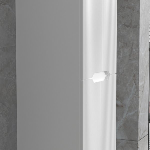 H�yskap til bad 160x35 cm | Veggmontert | Tuba - Hvit