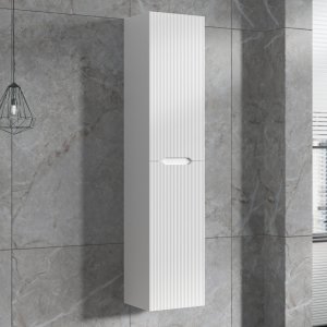 Hyskap til bad 160x35 cm | Veggmontert | Tuba - Hvit