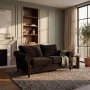 Memo dyp 3-seters sofa - svart fl�yelsstoff matt fl�yel 99 - 215x105x95 cm