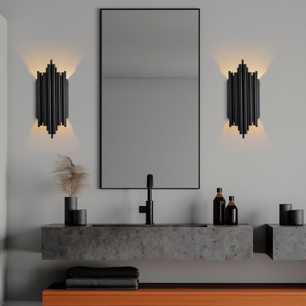 Reis vegglampe 13340 - Sort