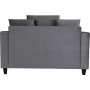 Stor lenestol i m�rkegr� fl�yel - 138 cm bred
