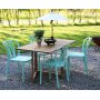 Spisegruppe Salt teak: Klaffbord i teak inkl. 4 stk. Bally stoler