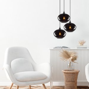 Smoke taklampe 51 - Sort