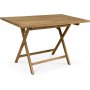 Salt sammenleggbart bord i teak - 140x80 cm