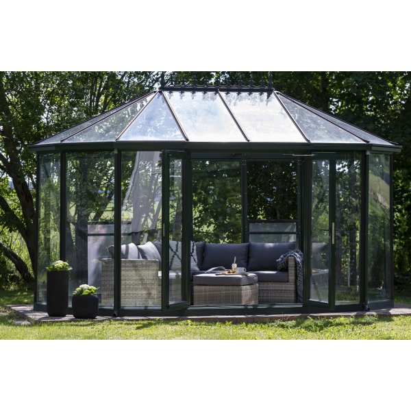 Ingelstorp hjørnesofa med fotskammel - Grå kunstrotting Ingelstorp hjørnesofa med fotskammel - Grå kunstrotting