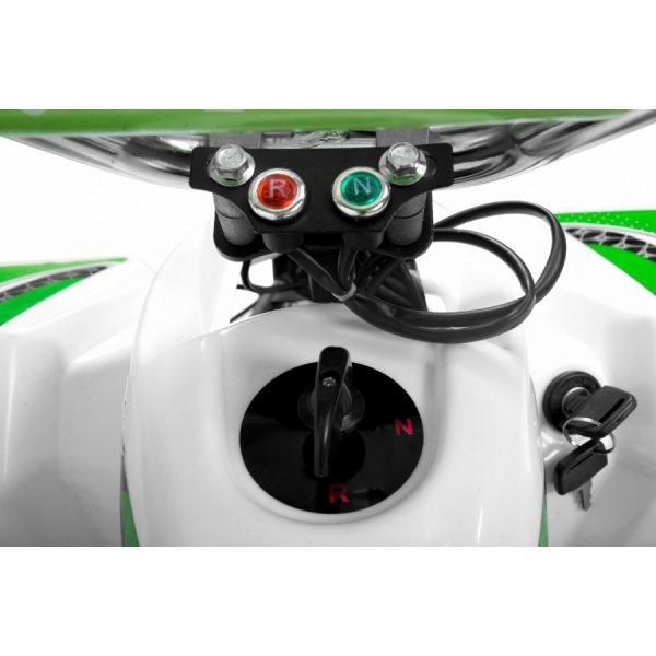 Elektrisk mini-ATV - Hvit og grønn Elektrisk mini-ATV - Hvit og grønn