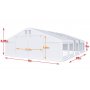Partytelt i PVC - 8 x 28 m