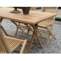 Salt uteservering gruppe spisebord 120x70 cm med 4 Edenryd spisestoler - Teak