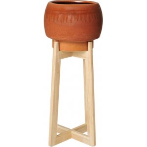 Fiolinpiedestal med potte i terrakotta Fiolinpiedestal med potte i terrakotta