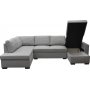 U-sofa Solna med oppbevaring - 309 cm - lys grå U-sofa Solna med oppbevaring - 309 cm - lys grå