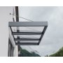 Canopia Sophia Clear XL Entrance baldakin 1,4 x 3 - Mrk grtt/klart glass