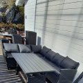 Kundebilde Hjørnesofa Lagos med bord - Mørkegrå/grå melert: Rask levering, god...