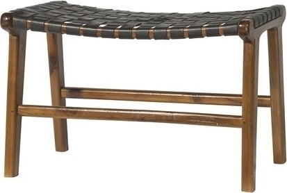 Fotskammel Porto Stor - Svart / Teak Fotskammel Porto Stor - Svart / Teak