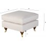 Fotskammel Howard i beige stoff - Watford Deluxe