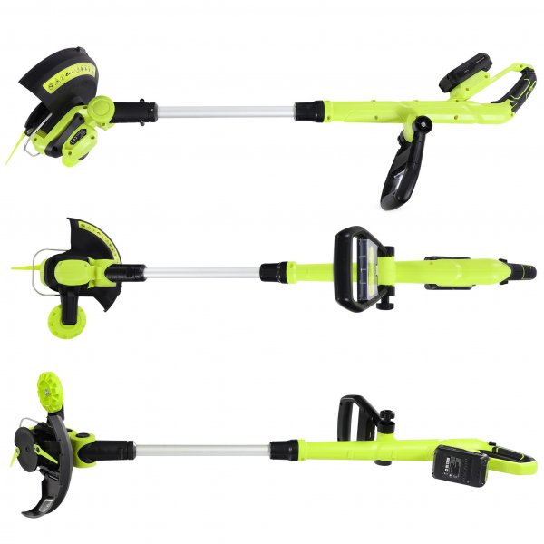 Batteridrevet gresstrimmer og l�vbl�ser 20V med batteri og lader