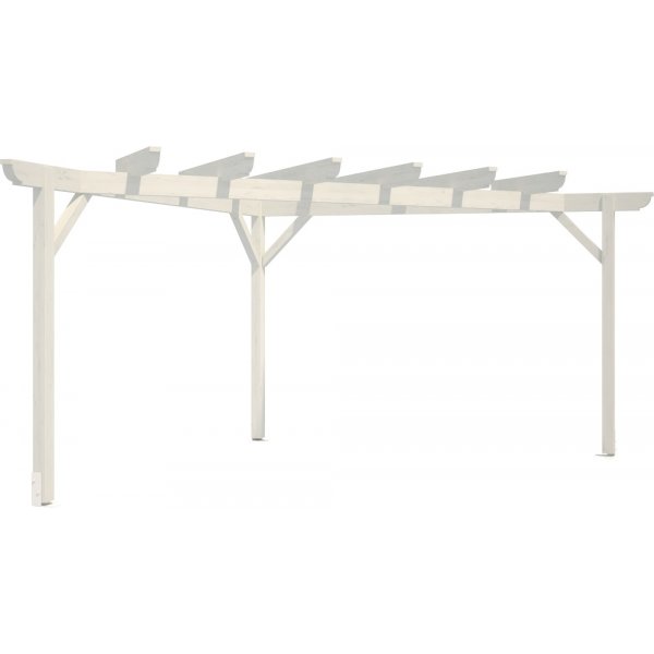 Modular Garden Hjrnepergola 4,2m - Hvitlakkert