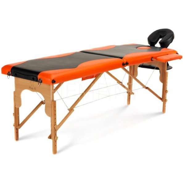 Massasjebenk med trebein - 2 soner - Tofarget