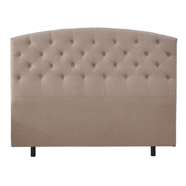 Sengegavl 180 cm bred avrundet design - Beige