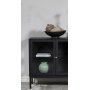 Revel skjenk med glassd�rer - Svart / Klart glass
