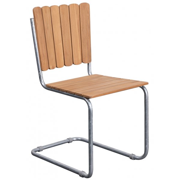 Mllan stabelbare stoler - Teak / Galvanisert stl