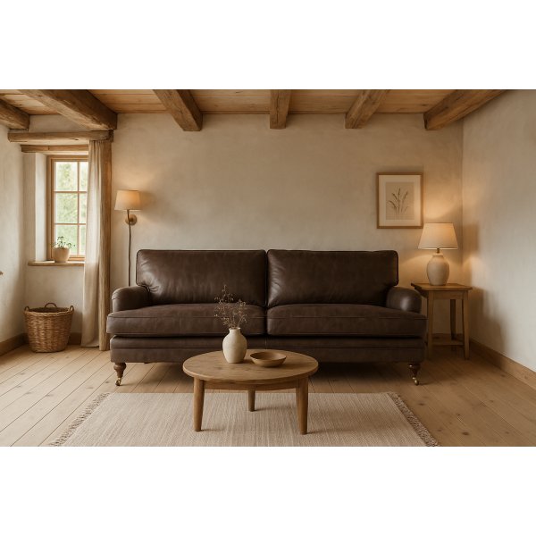 Sofa Howard London Premium 225 cm - Mørk gråbrun (imitert skinn) Sofa Howard London Premium 225 cm - Mørk gråbrun (imitert skinn)