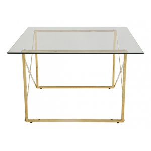 Kryss salongbord 75x75cm - Messing