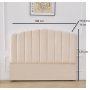 Sengegavl buet beige 180 x 125 cm - Laholm