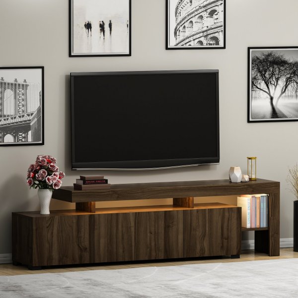 TV-stativ Beliz 192 cm - Valnøtt TV-stativ Beliz 192 cm - Valnøtt