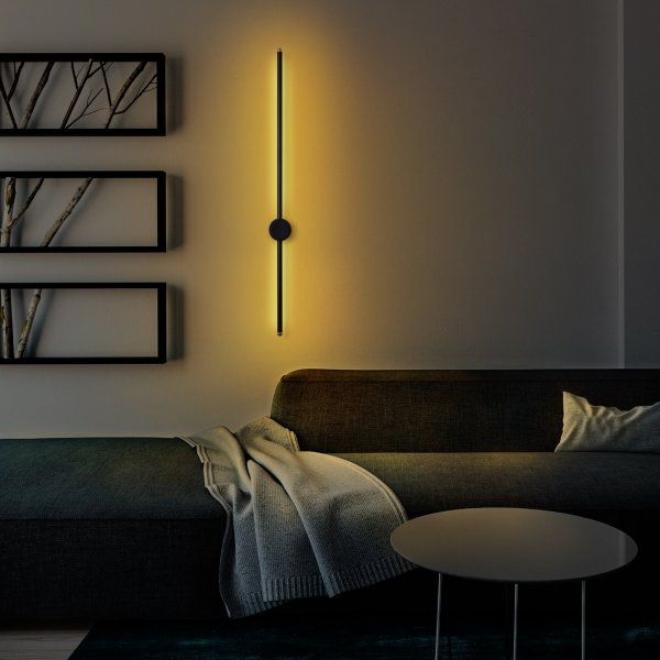 Vegglampe Glavo - Sort - 91 cm Vegglampe Glavo - Sort - 91 cm